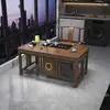 Nuevo Juego de Mesa y Sillas de Balcón Estilo Chino Madera Maciza Mesa para Preparar Té Mesa de Té para Apartamento Pequeño Juego Integrado Mesa para Beber Té Estilo Zen