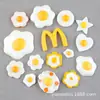 Funda de Teléfono con Pegamento Cremoso y Juguetes de Comida Realistas, Accesorios de Resina de Huevo Frito y Huevo Pochado, Accesorios para el Cabello DIY, Imanes para Nevera al por Mayor