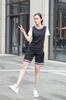 Traje de Baloncesto para Estudiante de Manga Corta de Dos Piezas Falsas Traje para Niñas para Mujer Transpirable Deportivo de Competición en Equipo M-6XL