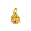 Plata de Ley S925 Chapada en Oro de 24K Colgante Pequeño de Moneda de Dinero Accesorio de Joyería Hecho a Mano para DIY Decoración Versátil