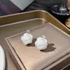 Pendientes de Perla Coreanos de Alta Gama 2026, Aguja de Plata Estilo Vintage Chanel, Diamante Multicolor Estrella de Ocho Puntas, Pendientes de Botón, Venta al por Mayor