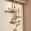 Sino de Vento Criativo Retrô em Forma de Peixe de Madeira Decoração Pendurada de Peixe de Madeira para Entrada de Casa, Sala de Estar, Corredor, Bar e Café