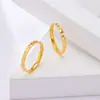 Anillo de Estrella de Moda 2mm Hielo Triturado Anillo de Pareja para Hombres y Mujeres Simple Combinable Dorado Anillo Cerrado para Dedo