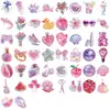50 piezas de pegatinas decorativas láser pastel para decoración DIY de teléfono, laptop, equipaje, vaso de agua, guitarra
