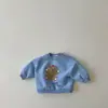 Roupas Infantis Estilo Coreano Outono Inverno Bebê Recém-nascido Macio Fofo Ursinho Forrado com Lã Capuz Estiloso Tendência Roupas Infantis de Manga Longa com Desenho