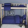 Juego de Cama de Tres Piezas para Dormitorio, Funda de Edredón de Algodón Puro, Sábana Ajustable, Ropa de Cama Azul, Estilo de Sábana Ajustable Azul Llama
