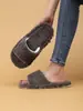 Nuevo bestseller transfronterizo de Amazon: zapatillas de algodón mullidas para mujer, de cuatro estaciones, para el hogar, silenciosas, cálidas, de moda, para niñas