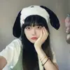 Estilo japonés celebridad de internet dulce lindo sombrero de lana con orejas de conejo drapeadas femenino estilo coreano otoño e invierno cálido tejido lana sombrero para el frío moda