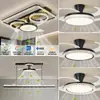 Luminária de teto retangular Lago dos Cisnes para sala de estar, pacote completo de ventilador de teto com motor de cobre puro para toda a casa, direto da fábrica, suporta personalização