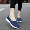 Sapatos femininos plus size de verão, novos, tecidos, ocos, respiráveis, elastomia, preguiçosos, slip-on, estilo coreano, moda, respirável, sapatos de camada única