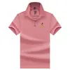 Camisa Polo Masculina de Manga Curta com Gola e Bordado de Cavalo Verão Meia-idade Pai Trabalho Diário Top Casual Multicor t