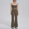 Novo Estilo Transfronteiriço Bloco de Cores Sensação de Pele Zero Conjunto de Yoga Casual Versátil Costurado Cintura Alta Fitness Esportivo ao Ar Livre Conjunto de Seis Peças