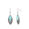 Cross-border Hot New Style Brincos Vintage Bohemian Turquesa Oval Esculpido Brincos Ocos Brincos para Mulheres