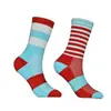 Calcetines de compresión para deportes al aire libre para hombres y mujeres, calcetines de ciclismo con rayas para pie izquierdo y derecho, calcetines para correr