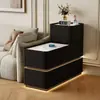 Mesa Auxiliar de Esquina para Sofá 2025, Muebles para el Hogar en la Sala de Estar para Espacios Pequeños, Gabinete de Almacenamiento de Lujo Ligero de Gama Alta, Mesa Auxiliar Estrecha Popular