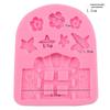 Porta de madeira de fada faça você mesmo, casa de madeira, menina, caracol, parede de pedra, castelo, molde de silicone, ferramentas de argila