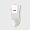Meias Femininas 100% Algodão para Outono e Primavera, Modelos de Cano Médio e Cano Curto, Algodão Antibacteriano Preto, Meias de Algodão Brancas Sem Costura, Confortáveis