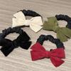 Terciopelo Estilo Coreano Lindo y Elegante Suede Retro Lazo para el Cabello Banda Elástica Moño Accesorio para el Cabello para Mujeres