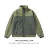 Abrigo acolchado de algodón de nueva llegada 2024 para hombres y mujeres con tendencia de moda otoño e invierno, cuello alto, acolchado a máquina, algodón polar, abrigo de cachemira