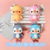 5350# llavero de muñeco de goma suave de pingüino pequeño de dibujos animados lindo para empujar promocional pequeño regalo colgante de bolsa al por mayor