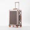 Maleta de Viaje Retro de Gran Capacidad Espesa de Aleación de Aluminio y Magnesio con Ruedas Giratorias Silenciosas Multifuncionales para Equipaje de Mano