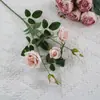 Flor de imitação Rosa Yafei roupa macia para casa simples fresca decoração de loja flor de casamento flor de seda atacado flor artificial