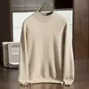 Suéter de Cachemir para Hombre de Siete Agujas Doble Hilo Engrosado de Cuello Alto Medio Tejido de Lana Suéter Pulóver para Hombre de Otoño e Invierno Suéter Base Suéter de Lana