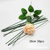 Tallos de Flores Artificiales Materiales DIY para Arreglos Florales, Tallos de Plantas Florales, Ramilletes de Rosas con Accesorios de Varilla de Alambre de Hierro Venta al por Mayor