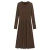 Love and Nancy Trece Líneas Minimalista Invierno Seda Lana Cintura Baja Adelgazante Vestido de Ambiente para Fiesta Anual para Mujeres 04048