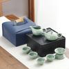 XYT Juego de Té Kung Fu Portátil para Viaje al Aire Libre, Juego Pequeño, Hogar, Bandeja de Té Simple, Tetera, Taza de Té, Juego de Té Personalizado