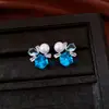 Pendientes Cuadrados de Zirconia Perla Gota de Agua Estilo Retro Hong Kong Versátiles Pendientes de Lujo Ligero Pendientes Elegantes de Gama Alta para Mujer