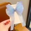 Horquilla de malla con lazo bordado para niña, accesorio para el pelo de princesa, estilo viento, para la parte trasera del pelo, accesorios para el cabello para niña