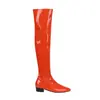 Botas Largas Estilo Europeo y Americano Otoño e Invierno Color Caramelo Tacón Grueso Tacón Medio Modernas Elegantes y Hermosas Talla Grande para Mujer Botas Hasta la Rodilla Botas Largas
