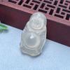 Colgante de calcedonia blanca al por mayor ágata zorro pequeño Buda Maitreya colgante calabaza ruyi hojas gota de agua accesorios para llavero