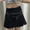 Estilo Pura Luxúria Menina Sexy Quente Colar Longo com Franjas e Pedras Strass Corrente de Cintura Moda Luxo Leve Corrente de Clavícula Popular de Ponta