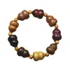 Pulsera con Forma de Calabaza de Madera, Pulsera de Sándalo, Cuentas de Buda de la Fortuna, Joyería de Moda para Hombres y Mujeres, Cuentas de Oración, Regalos al por Mayor