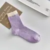 Calcetines Zhuji para Mujer, Estilo Primavera y Otoño, Calcetines de Algodón de Media Pantorrilla, Calcetines Largos Versátiles para Verano, Calcetines Holgados Estilo Japonés, Estilo Trendy Ins para Ropa Exterior