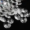 Venta caliente de AliExpress 14mm cuentas de vidrio doble agujero cuentas octogonales cortina de puerta colgante de iluminación accesorios de boda cadena de cuentas decorativas