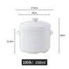Olla de Estofado de Cerámica con Tapa, Forro para Estofar Sellado con Agua, Olla para Nido de Pájaro Doméstica, Olla para Estofar para Hotel, Olla Pequeña para Sopa, Olla Comercial para Vaporizar para Estofar Sopa