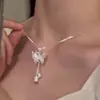 Collar con Borlas de Mariposa Nuevo para Mujer Cadena para Suéter Chinoiserie Regalo de Alta Gama para el Cumpleaños de la Mejor Amiga Nuevo Estilo 2024