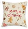 Fronha de Natal Transfronteiriça Desenho Biscoito Homemzinho Floco de Neve Árvore de Natal Capa de Almofada para Sofá Amazon Home