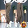 Novedad Otoño/Invierno 2026 Pantalones de Chándal con Felpa Adicional para Mujer, Cálidos, Casuales, de Cintura Alta, Adelgazantes, Estilo Harem, Pana, Engrosados, Pantalones Largos para Mujer