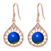 Pendientes Cheongsam Hanfu clásicos de estilo chino Live Supply, chapados en oro rosa de 18 quilates con incrustaciones de segunda generación, para mujer.