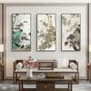 Juego de bambú voz en off nuevo estilo chino porche pintura decorativa versión vertical pasillo pintura colgante bambú feng shui periódico de bambú mural de paz pintura