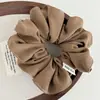 Série de Cores Chá de Leite Coreano Scrunchie Liso Cor Sólida Vintage Estilo Preguiçoso Prendedor de Cabelo Acessório de Cabelo Versátil para Mulheres