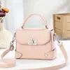 Bolsa quadrada pequena super quente, delicada, de alto padrão, com bloqueio de cor, novo estilo, moda outono e inverno, bolsa de mão, bolsa transversal de temperamento para senhoras