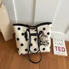Bolso de mujer de gran capacidad 2026 nuevo bolso tote de moda de verano y otoño para ir al trabajo bolso de hombro bandolera de lunares