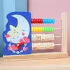 Reloj de Animales de Dibujos Animados Multifuncional de Madera para Niños, Soporte de Cálculo con Ábaco, Juguetes Educativos Digitales de Cálculo para Educación Infantil