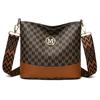Bolsa Pequena Retrô Simples de Cor Contrastante Nova Bolsa Retrô da Moda de Ombro Transversal Bolsa Balde Retrô Bolsa de Comércio Exterior