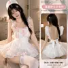 Huaqinghai lencería sexy uniforme de enfermera sexy COS cosplay hueco sin espalda tirantes camisón A897